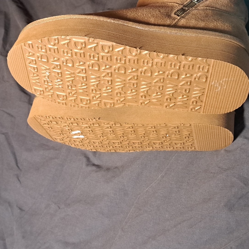 NWOT Bearpaw Women's Toni Zip Side Brown Platform Size 9 Boot - Picture 12 of 14